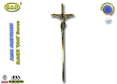 56.7 * 15.8 ซม. สังกะสีคาทอลิกครอสสำหรับโลงศพโลหะ D045 zamak crucifix บรอนซ์โบราณสไตล์ยุโรป