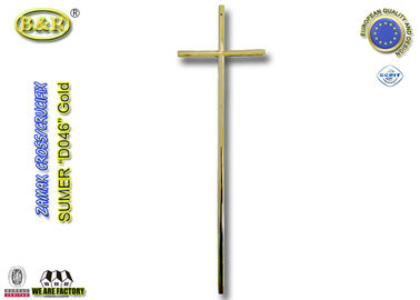 D046 Zamak Cross และ Crucifix โลงศพโลงศพเครื่องประดับสีทอง