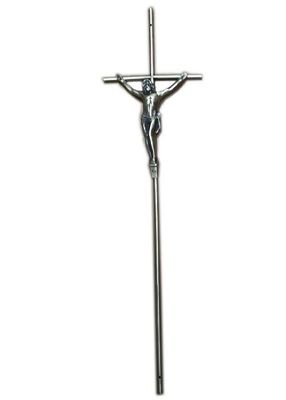 คุณภาพ  Size 64.5×17cm Funeral Articles D064  / Iron Coffin Crucifix With Zamak Jesus โรงงาน